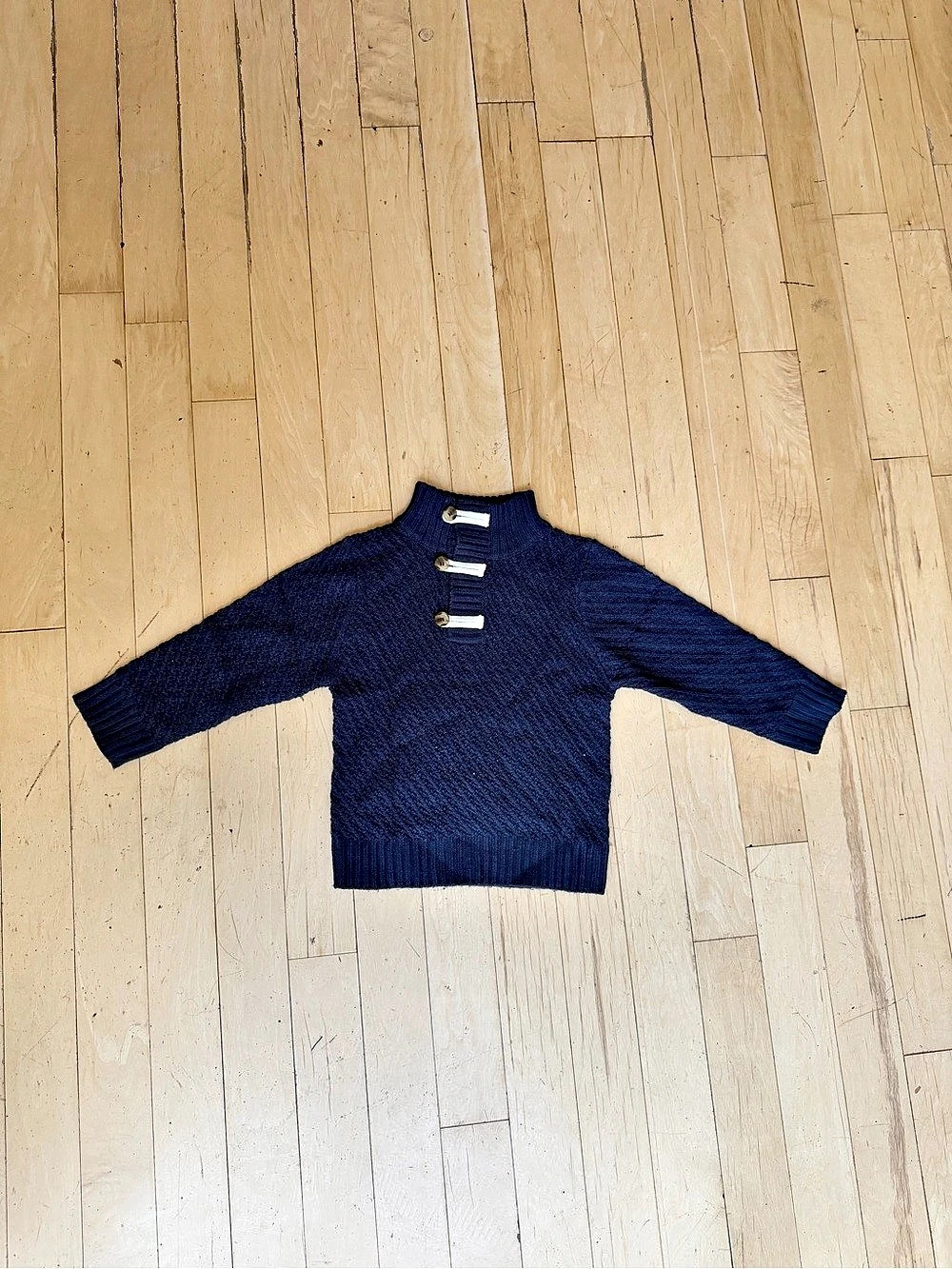 Kids Blue Button-Front Sweater Like New